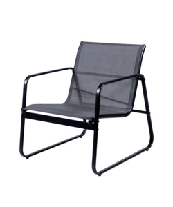 SET DA GIARDINO EUROGARDEN IN ACCIAIO E TEXTILENE GRIGIO 4 SEDUTE E TAVOLINO